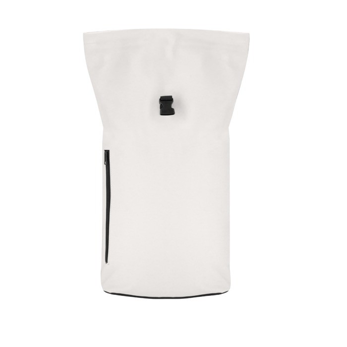 Mochila roll-top para portátil de suave PU con cierre de hebilla 15'' tercera vista