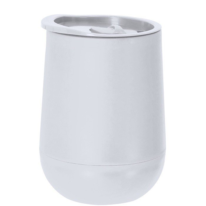Vaso take away de doble pared con base redonda y tapa a juego 320ml color blanco primera vista Vaso take away de doble pared con base redonda y tapa a juego 320ml color blanco primera vista