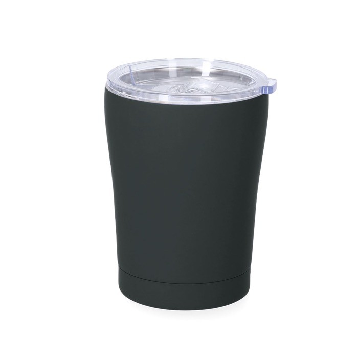 Vaso térmico de acero inoxidable con tapa a presión y dosificador 350ml color gris primera vista