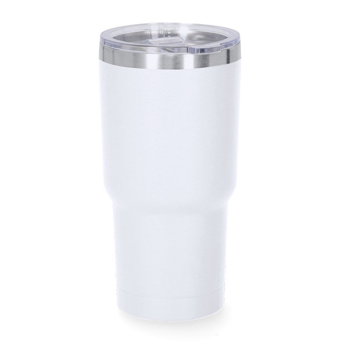 Vaso térmico de acero inoxidable con dosificador en la tapa 530ml color blanco primera vista Vaso térmico de acero inoxidable con dosificador en la tapa 530ml color blanco primera vista