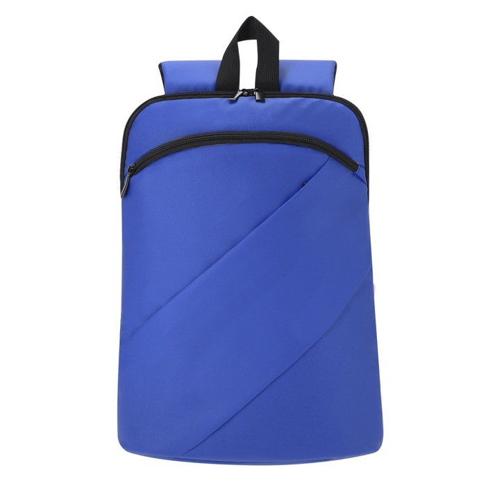 Mochila de PU para portátil con 2 bolsillos frontales invisibles 15'' color azul primera vista