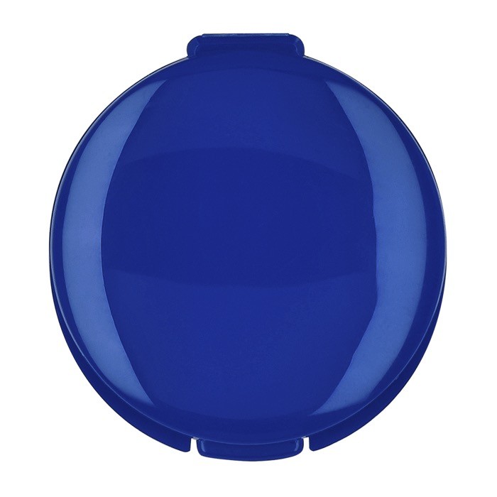 Bálsamo labial en estuche de color redondo con protección SPF15 color azul