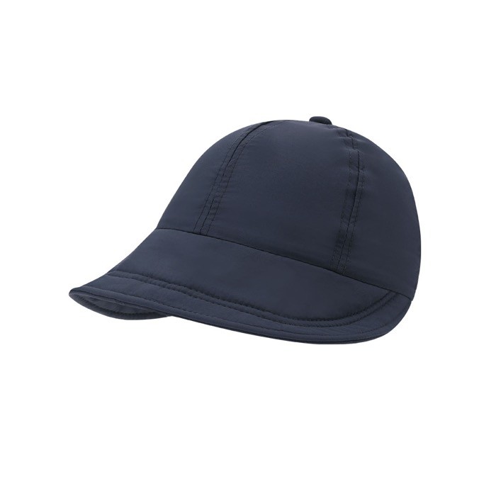 Gorra de 6 paneles de poliéster con una extensa visera color azul marino primera vista