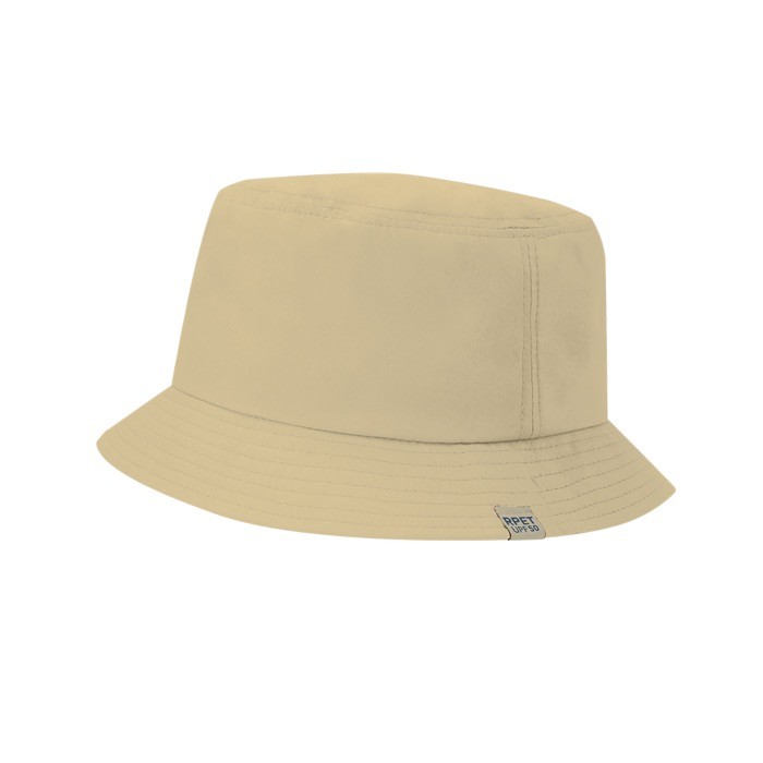 Clásico gorro estilo bob de RPET con protección solar UPF50+ color natural primera vista Clásico gorro estilo bob de RPET con protección solar UPF50+ color natural primera vista