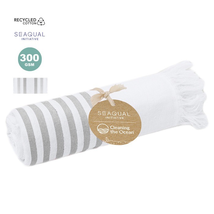 Toalla SEAQUAL de algodón y poliéster reciclado 300 g/m 100 x 170cm