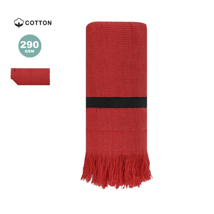 Toalla de algodón con flecos a juego en los extremos 290 g/m2 Toalla de algodón con flecos a juego en los extremos 290 g/m2