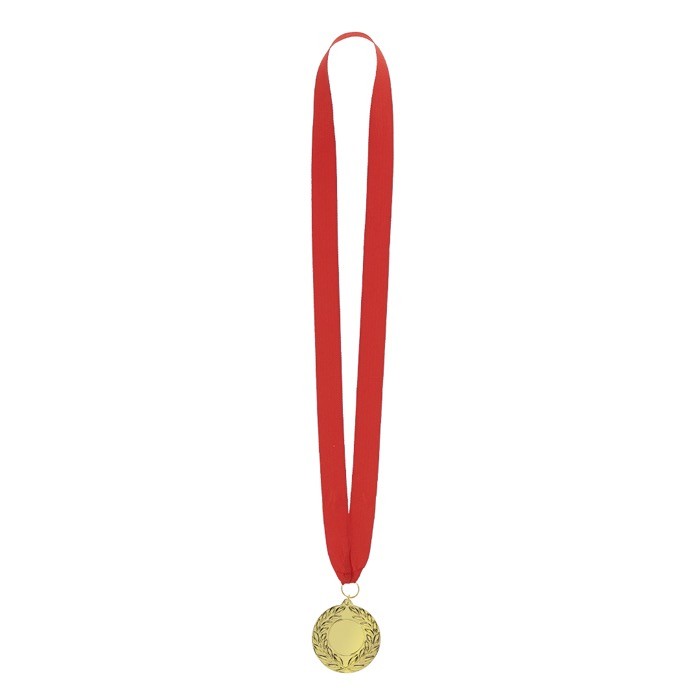 Medalla ganadora de acabado dorado con relieve en el borde Medalla ganadora de acabado dorado con relieve en el borde