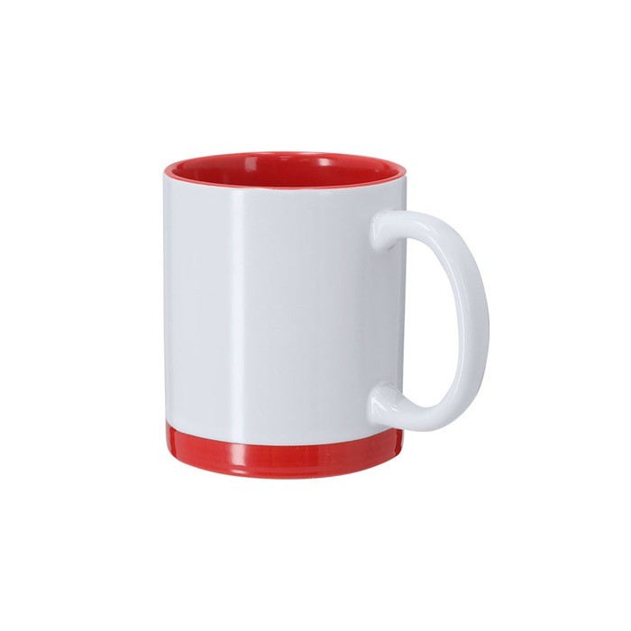 Taza de cerámica con detalles a color para sublimación 350ml tercera vista Taza de cerámica con detalles a color para sublimación 350ml tercera vista