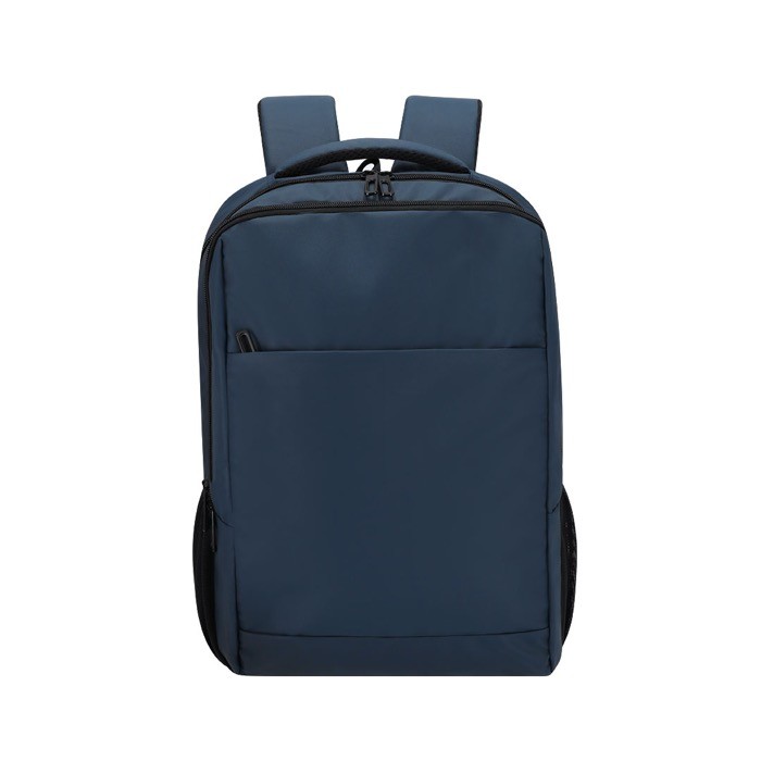 Mochila para portátil de PU con cinta para trolley 15´´ color azul marino primera vista Mochila para portátil de PU con cinta para trolley 15´´ color azul marino primera vista