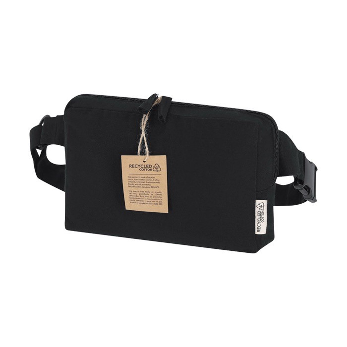 Bandolera rectangular de cinta ajustable de algodón reciclado segunda vista Bandolera rectangular de cinta ajustable de algodón reciclado segunda vista