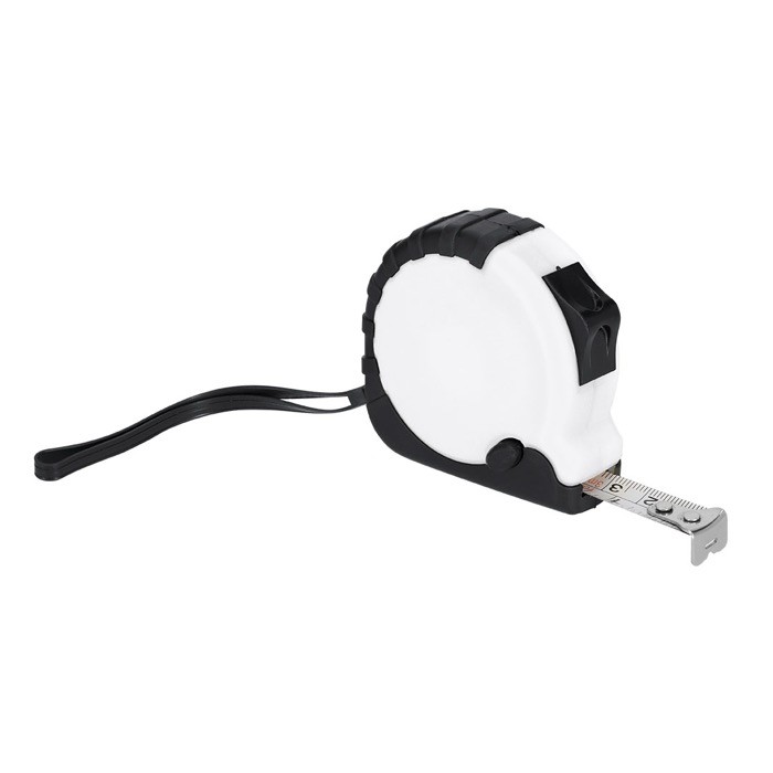 Flexómetro con cuchilla metálica y mecanismo de bloqueo 3M color blanco primera vista