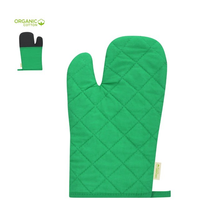 Manopla de algodón orgánico recubierto de goma en parte superior Manopla de algodón orgánico recubierto de goma en parte superior