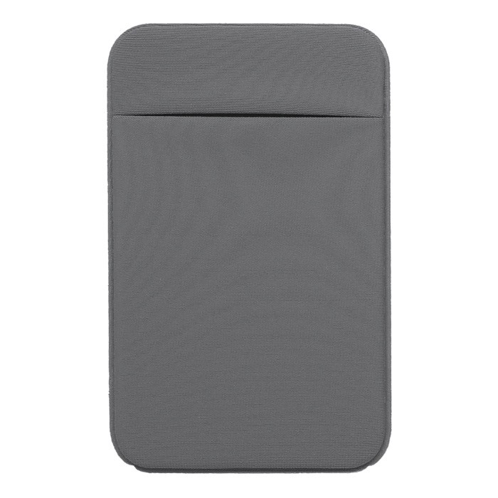 Tarjetero adhesivo para móvil en material elástico personalizable color gris primera vista Tarjetero adhesivo para móvil en material elástico personalizable color gris primera vista