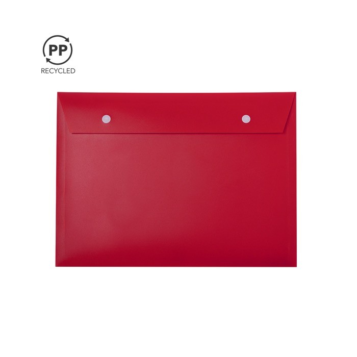 Carpeta portadocumentos de plástico con 2 cierres de botones Carpeta portadocumentos de plástico con 2 cierres de botones