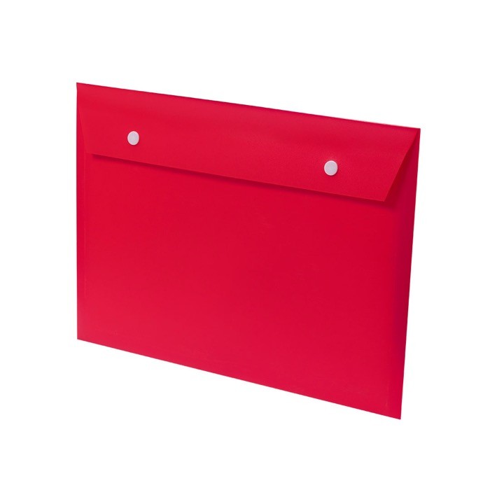 Carpeta portadocumentos de plástico con 2 cierres de botones segunda vista Carpeta portadocumentos de plástico con 2 cierres de botones segunda vista