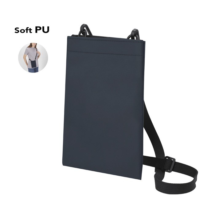 Bandolera de PU con un único compartimiento y cierre de velcro Bandolera de PU con un único compartimiento y cierre de velcro