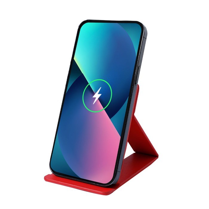 Cargador inalámbrico magnético y soporte plegable para móvil cuarta vista