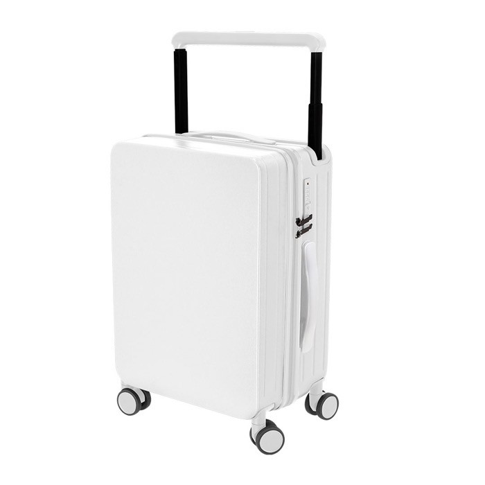 Trolley de cobertura rígida con posavasos y soporte para tablet color blanco primera vista Trolley de cobertura rígida con posavasos y soporte para tablet color blanco primera vista