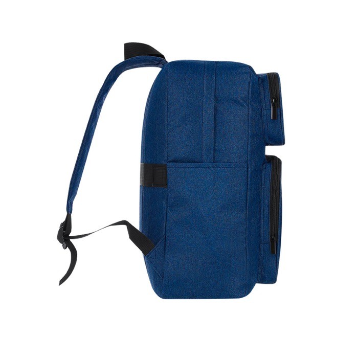 Mochila de suave poliéster RPET para tablet y portátil de hasta 15'' color azul marino cuarta vista