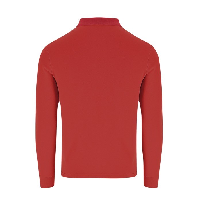 Polo unisex de manga larga de algodón MKT Charlot 220 g/m2 tercera vista Polo unisex de manga larga de algodón MKT Charlot 220 g/m2 tercera vista