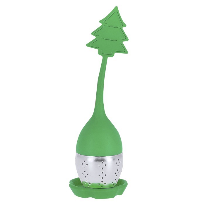 Infusor de té con diseños Navideño de silicona y acero inoxidable segunda vista Infusor de té con diseños Navideño de silicona y acero inoxidable segunda vista