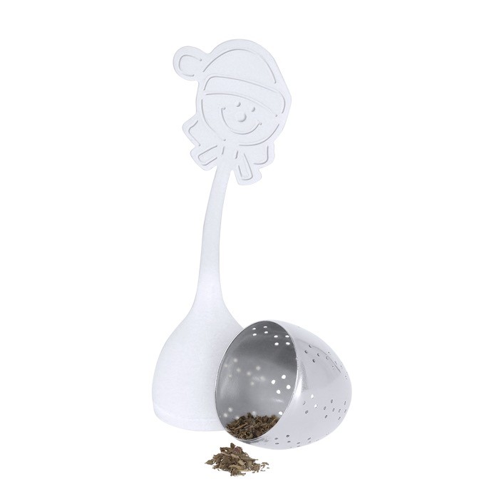 Infusor de té con diseños Navideño de silicona y acero inoxidable tercera vista Infusor de té con diseños Navideño de silicona y acero inoxidable tercera vista