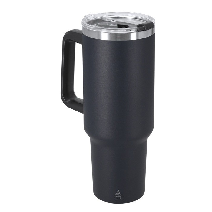 Botella de acero inoxidable reciclado con pajita y orificio 1.2L sexta vista Botella de acero inoxidable reciclado con pajita y orificio 1.2L sexta vista