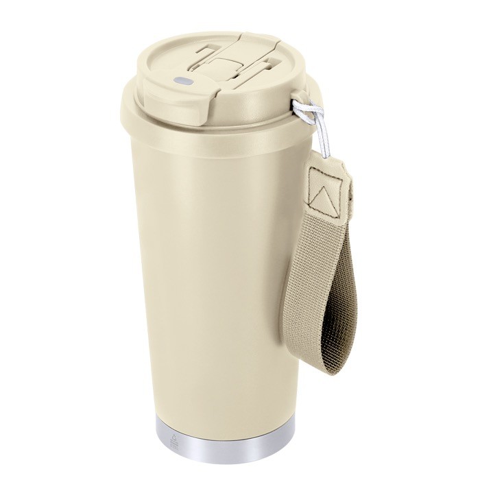 Vaso take away de acero inox reciclado con cinta de transporte 500ml segunda vista