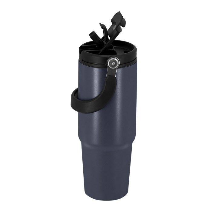 Botella de acero inox reciclado con asa de transporte a juego 900ml segunda vista Botella de acero inox reciclado con asa de transporte a juego 900ml segunda vista