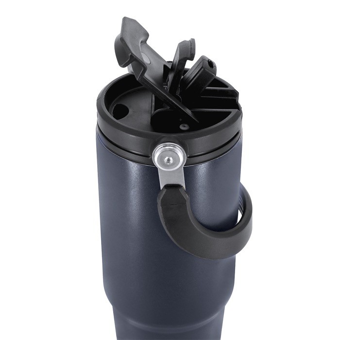 Botella de acero inox reciclado con asa de transporte a juego 900ml quinta vista Botella de acero inox reciclado con asa de transporte a juego 900ml quinta vista