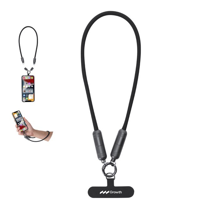 Muñequera con cable de carga con función de transferencia de datos 60W