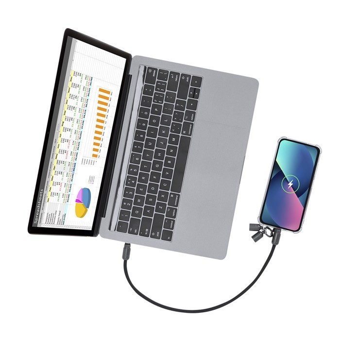 Muñequera con cable de carga con función de transferencia de datos 60W quinta vista