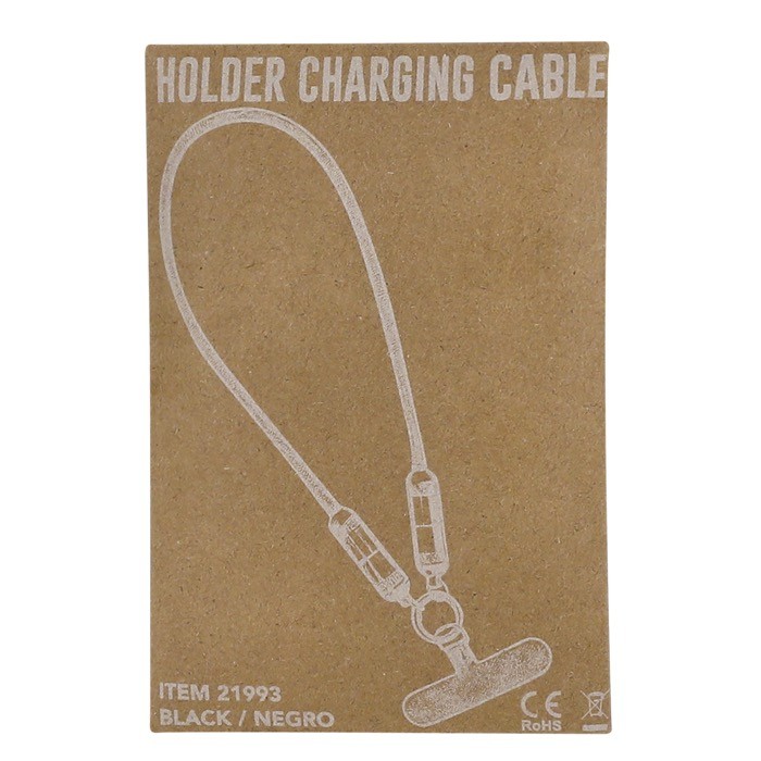 Muñequera con cable de carga con función de transferencia de datos 60W vista con caja