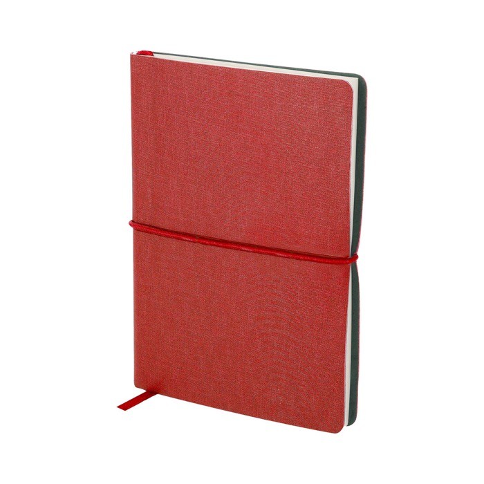 Libreta de cuero sintético con bloc de notas interno hojas a rayas A6 quinta vista Libreta de cuero sintético con bloc de notas interno hojas a rayas A6 quinta vista