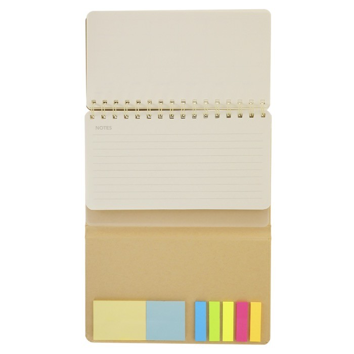 Libreta con planificador semanal plegable y bloc de notas A5 color natural primera vista Libreta con planificador semanal plegable y bloc de notas A5 color natural primera vista