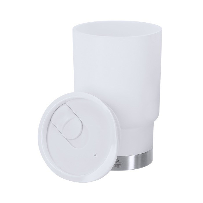 Vaso térmico para llevar de doble pared con dosificador 380ml tercera vista Vaso térmico para llevar de doble pared con dosificador 380ml tercera vista