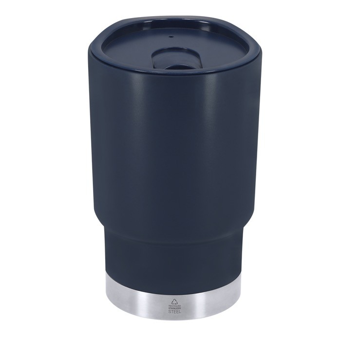 Vaso térmico para llevar de doble pared con dosificador 380ml color azul marino primera vista Vaso térmico para llevar de doble pared con dosificador 380ml color azul marino primera vista