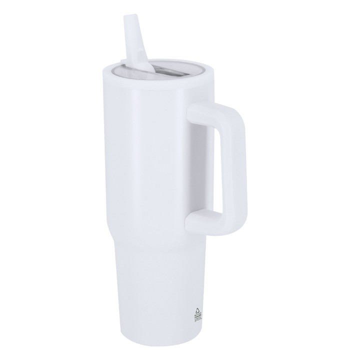 Botella térmica de acero inoxidable con asa de transporte 870ml tercera vista Botella térmica de acero inoxidable con asa de transporte 870ml tercera vista
