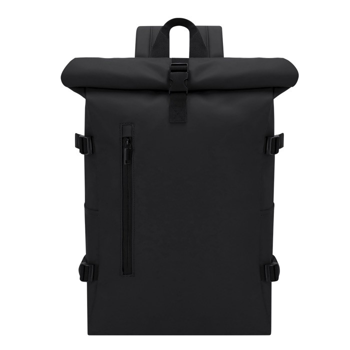 Mochila de PU para portátil con varios bolsillos para viajes 15'' color negro primera vista Mochila de PU para portátil con varios bolsillos para viajes 15'' color negro primera vista