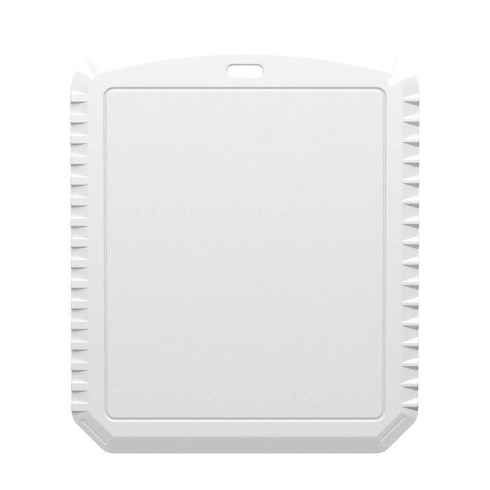 Raspador de hielo con forma rectangular de plástico reciclado color blanco segunda vista frontal Raspador de hielo con forma rectangular de plástico reciclado color blanco segunda vista frontal