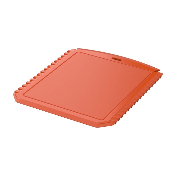 Raspador de hielo con forma rectangular de plástico reciclado color naranja Raspador de hielo con forma rectangular de plástico reciclado color naranja