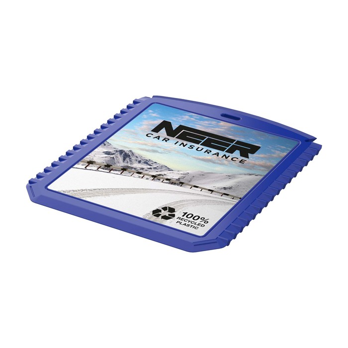 Raspador de hielo con forma rectangular de plástico reciclado color azul Raspador de hielo con forma rectangular de plástico reciclado color azul