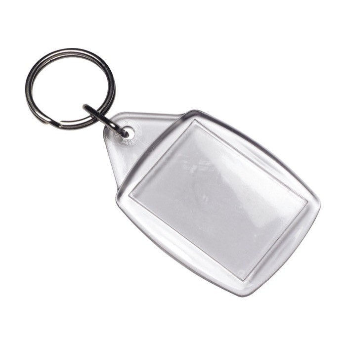 Llavero transparente para personalizar con papel en el interior color transparente segunda vista Llavero transparente para personalizar con papel en el interior color transparente segunda vista