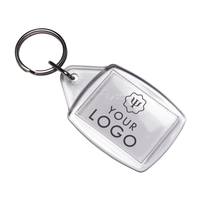 Llavero transparente para personalizar con papel en el interior color transparente tercera vista Llavero transparente para personalizar con papel en el interior color transparente tercera vista