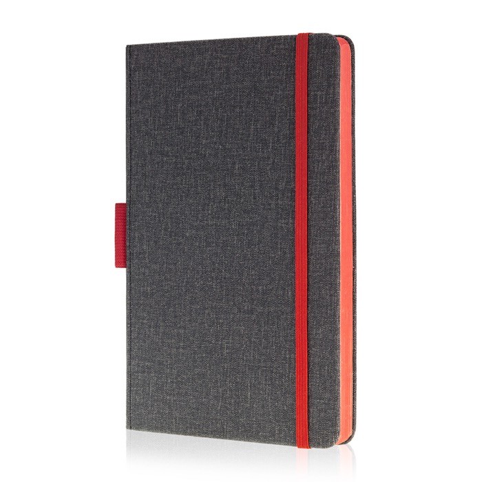 Libreta de cuero sintético con detalles de color A5 hojas a rayas vista 3 Libreta de cuero sintético con detalles de color A5 hojas a rayas vista 3