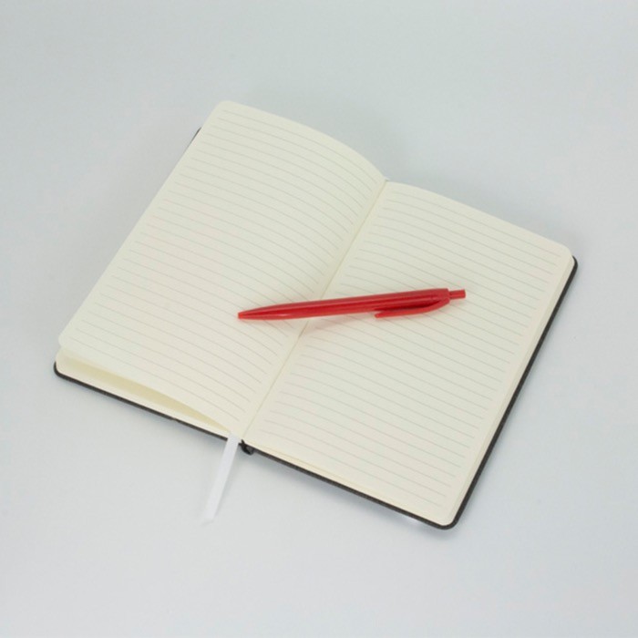 Libreta de cuero sintético con detalles de color A5 hojas a rayas vista detalle 1 Libreta de cuero sintético con detalles de color A5 hojas a rayas vista detalle 1