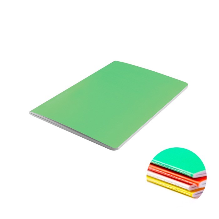 Cuaderno de cartón de colores con lomo cosido A6 hojas lisas color verde pistacho Cuaderno de cartón de colores con lomo cosido A6 hojas lisas color verde pistacho