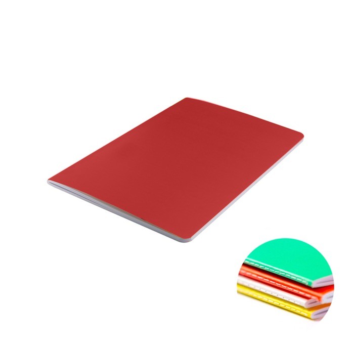 Cuaderno de cartón de colores con lomo cosido A6 hojas lisas color rojo Cuaderno de cartón de colores con lomo cosido A6 hojas lisas color rojo