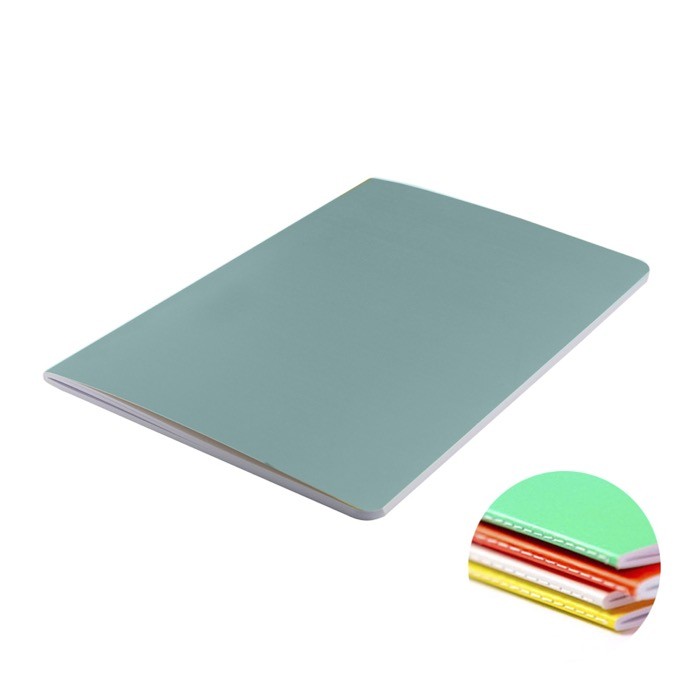 Cuaderno de cartón de colores con lomo cosido A6 hojas lisas color azul claro Cuaderno de cartón de colores con lomo cosido A6 hojas lisas color azul claro