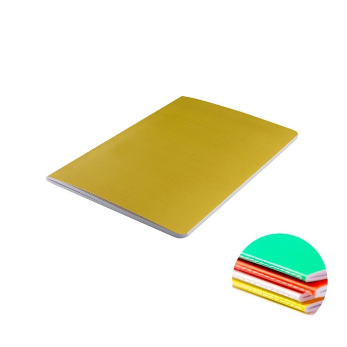 Cuaderno de cartón de colores con lomo cosido A6 hojas lisas color dorado Cuaderno de cartón de colores con lomo cosido A6 hojas lisas color dorado